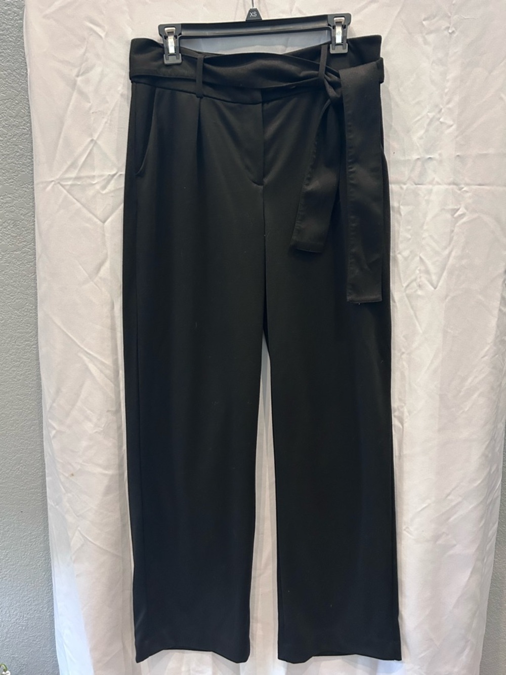 Liz Claiborne Black Wide-Leg High Waist Pants with Self-Tie Belt